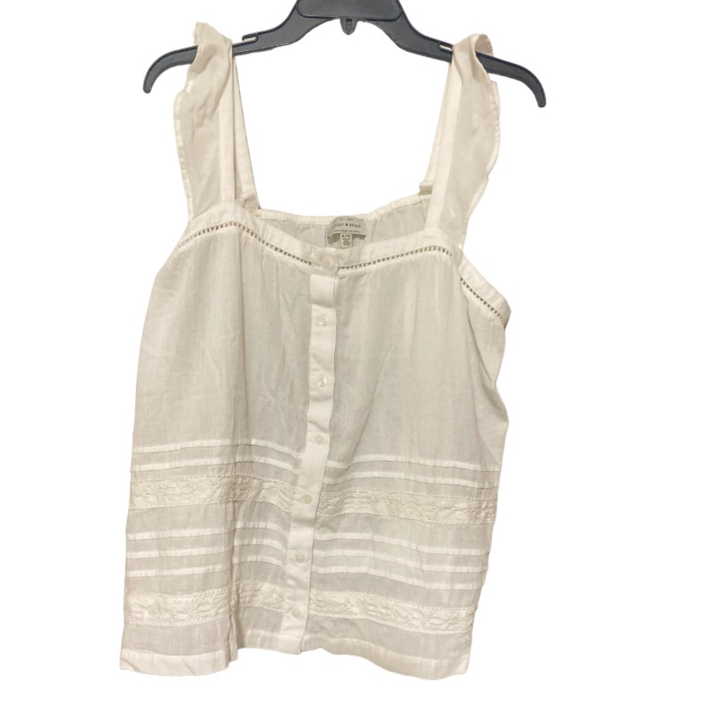 Lucky Brand Cotton Button-Front Tank Top